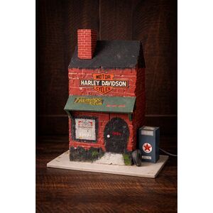 Vintage Harley-Davidson Flamingo Club Miniature Building Diorama Decor